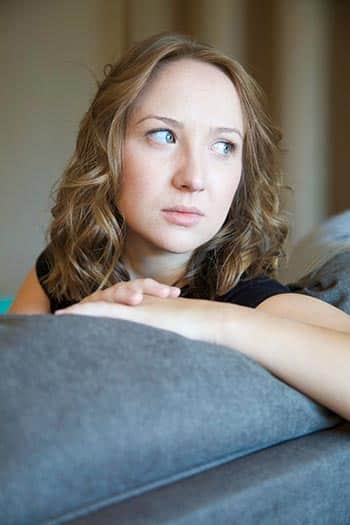 pregnant woman considering her choices including open adoption